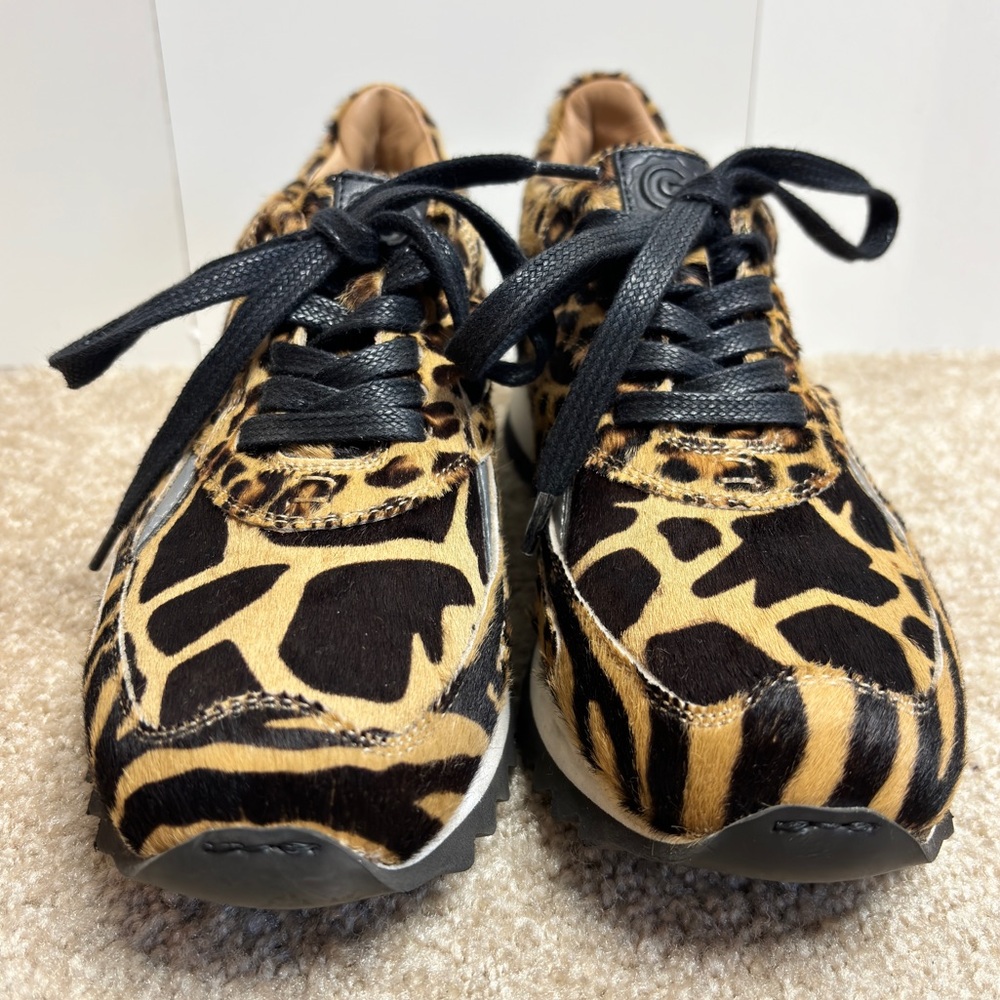 Greats x Nick Wooster Pronto Calf Hair Leopard Print Sneakers Size 38.5 - Picture 4 of 13